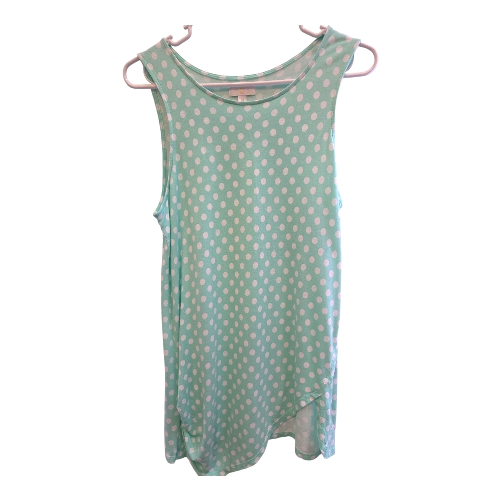Source Unknown Mint Polka Dot Tank Top Sz M